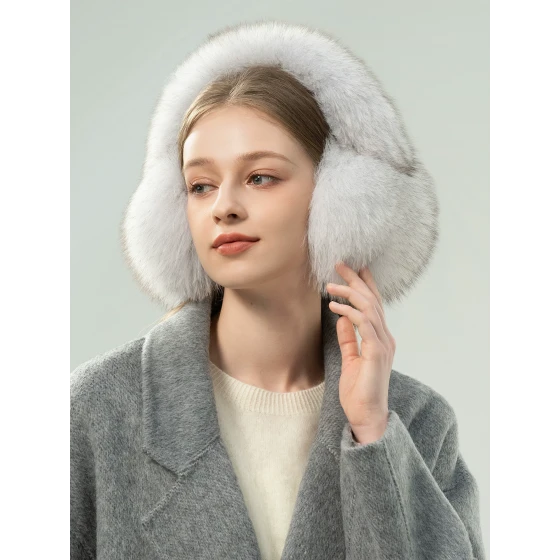 Genuine Fox Fur Ear Muffs & Neck Warmer