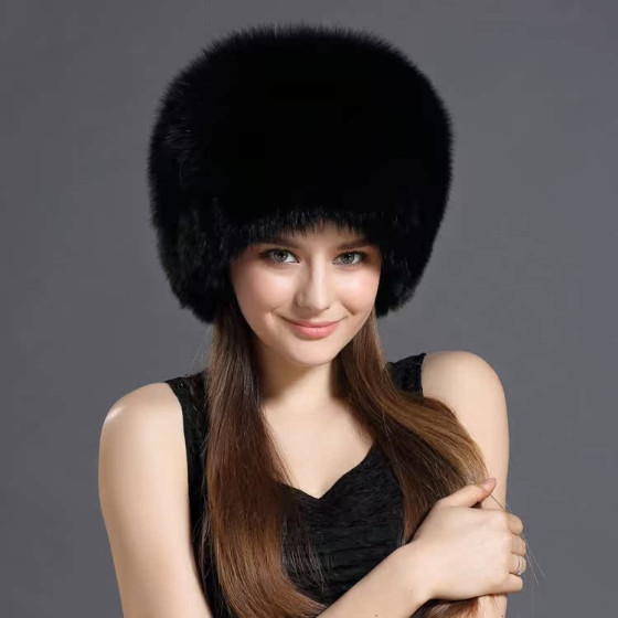 Premium Casual Fox Fur Hat – Stylish Genuine Fur Winter Hat with Ear Protection for Men and Women