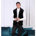New Men's Blackglama Mink Vest – Versatile, Stylish Casual Wear Crafted from Premium Whole Mink Pelts