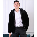 Blackglama Men's Sheared Mink Fur Coat (Genuine Full-Pelt Mink)